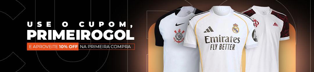Use o Cupom PrimeiroGol no site Fute Camisetas